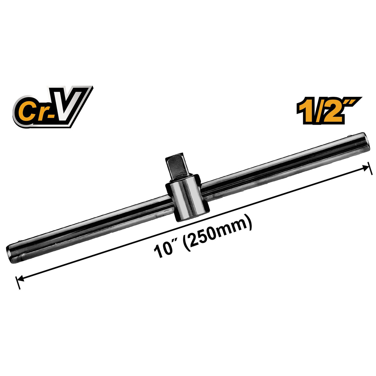 INGCO 1/2" CR.V DR. SLIDING T-HANDLE 10" 250MM HSTB12101 Main image