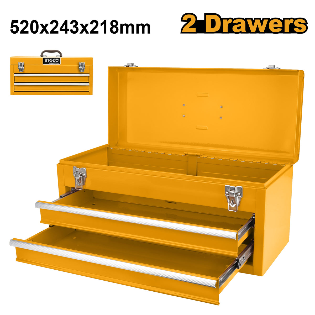 INGCO 2 DRAWERS TOOL CHEST 520X218X243MM HTB06 Main image