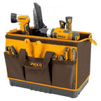 INGCO 16" H/DUTY IND.TOOL BAG,16 POCKETS, SHOULDER STRAP 412526CM HTBG08