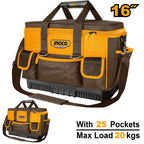 INGCO 16" H/DUTY IND. TOOL BAG,25 POCKETS,SHOULDER STRAP 462333CM HTBG10