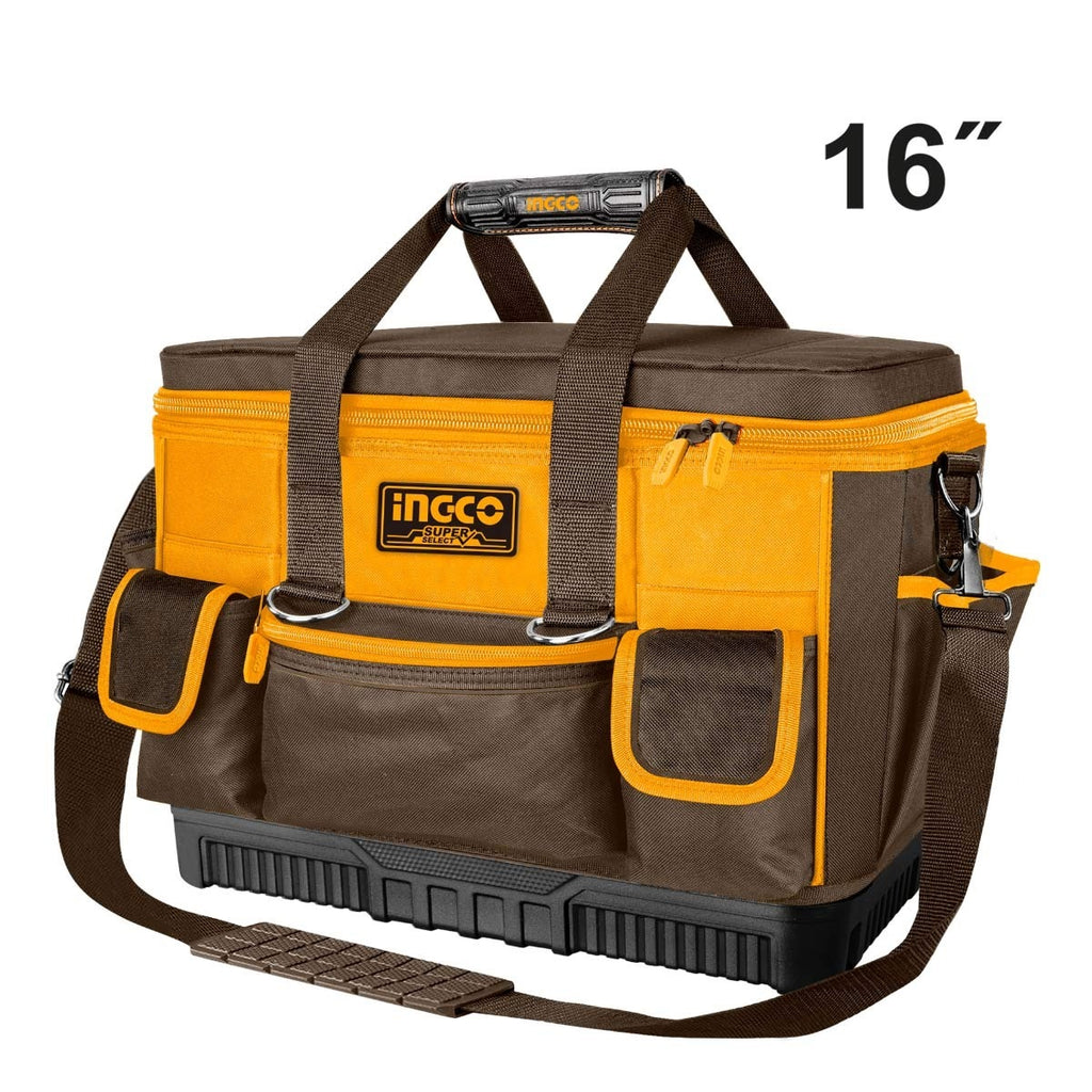 INGCO 16" H/DUTY IND. TOOL BAG,25 POCKETS,SHOULDER STRAP 462333CM HTBG10
