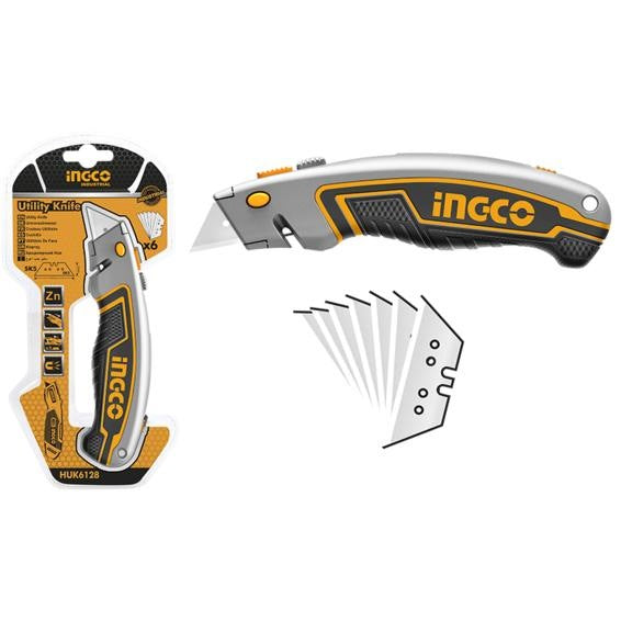INGCO UTILITY KNIFE W/6 SK5 BLADES HUK6128 Secondary image