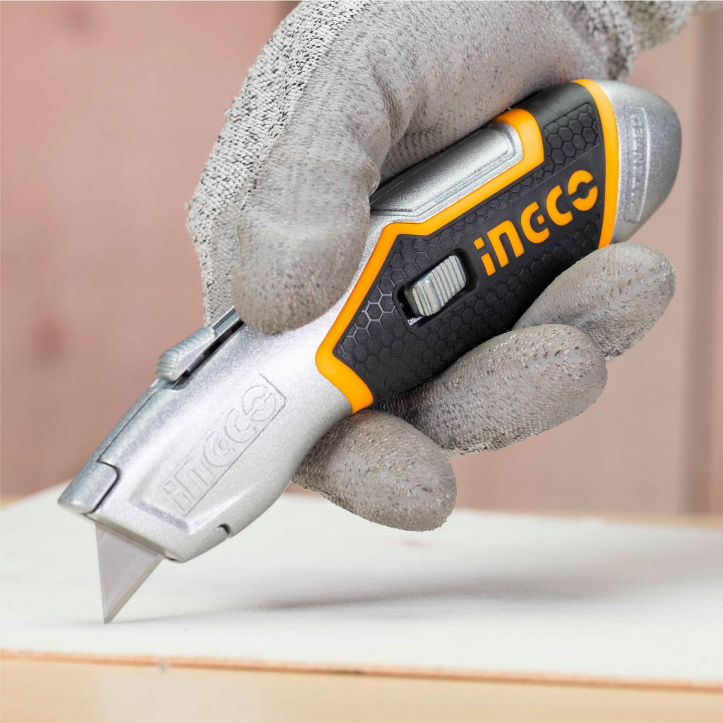 INGCO HD UTILITY KNIFE W/6 SK5 BLADES HUK618