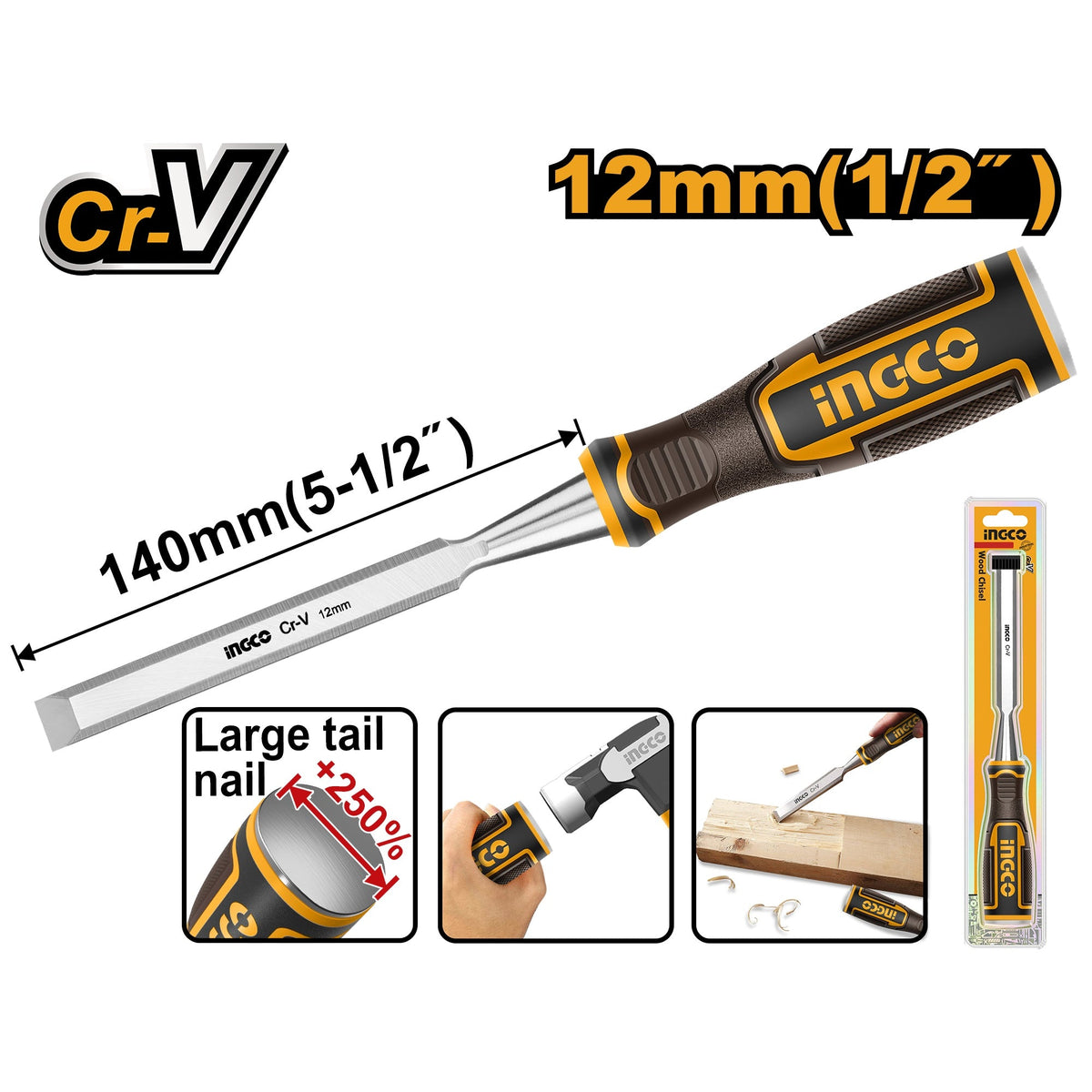 INGCO BEVEL EDGE WOOD CHISEL Main image