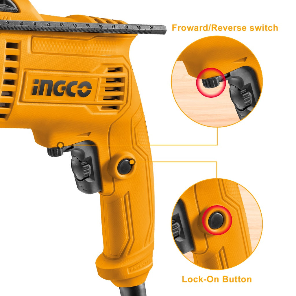 INGCO IMPACT DRILL 13MM 680W ID6808