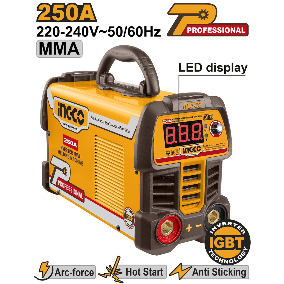 INGCO IGBT INVERTER MMA WELDING MACHINE 250A ING-MMA25069 Main image