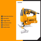 INGCO VARIABLE SPEED JIGSAW 570W CUT WOOD TO 65MM JS57028