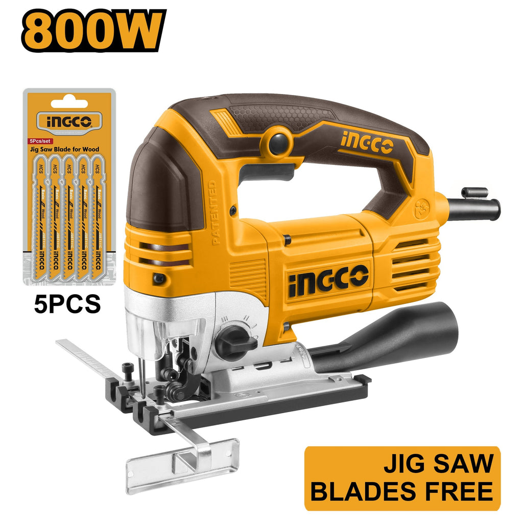 INGCO HD VARIABLE SPEED JIGSAW 800W CUT WOOD TO 135MM JS80068