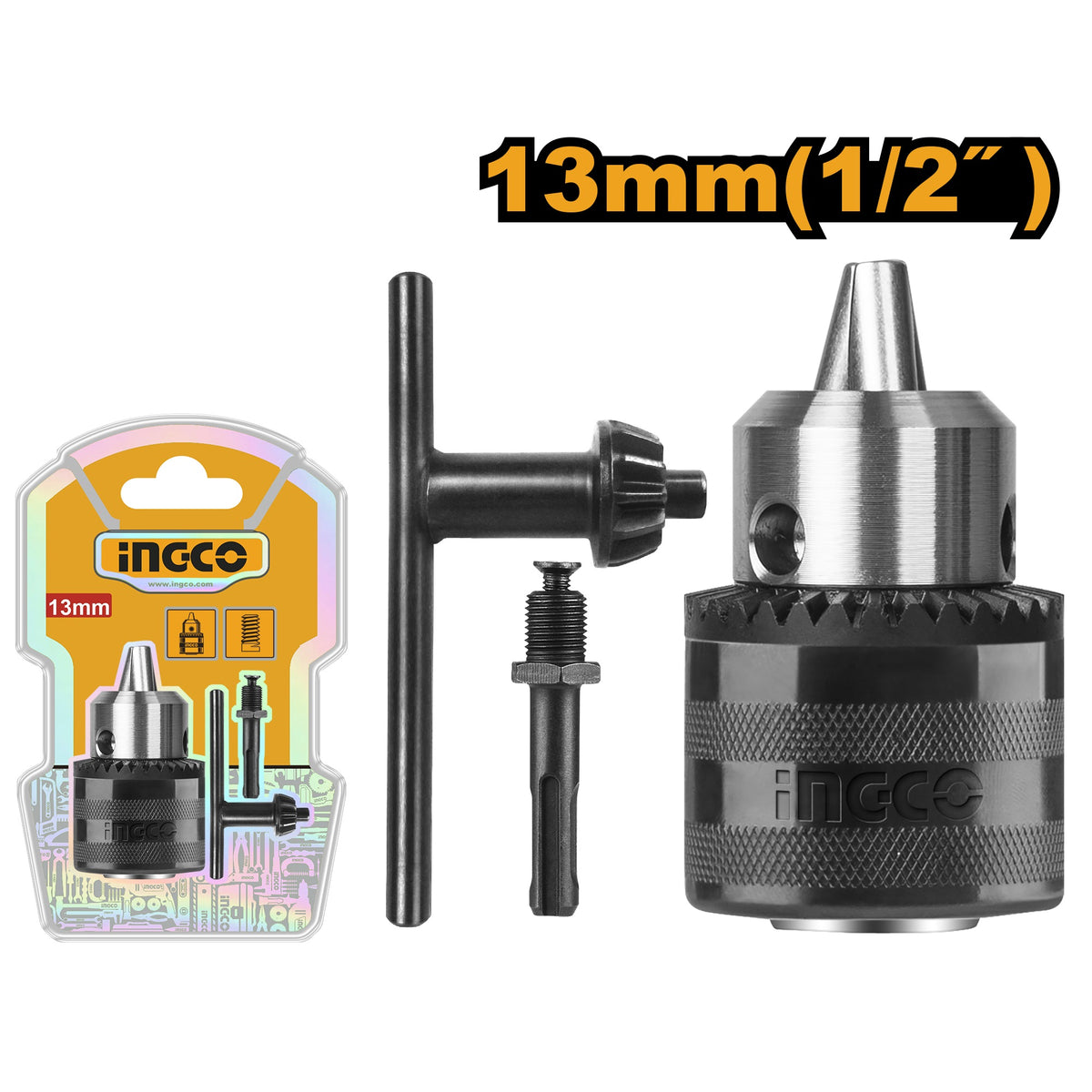 INGCO 13MM DRILL CHUCK WITH ADAPTOR KC1301.1