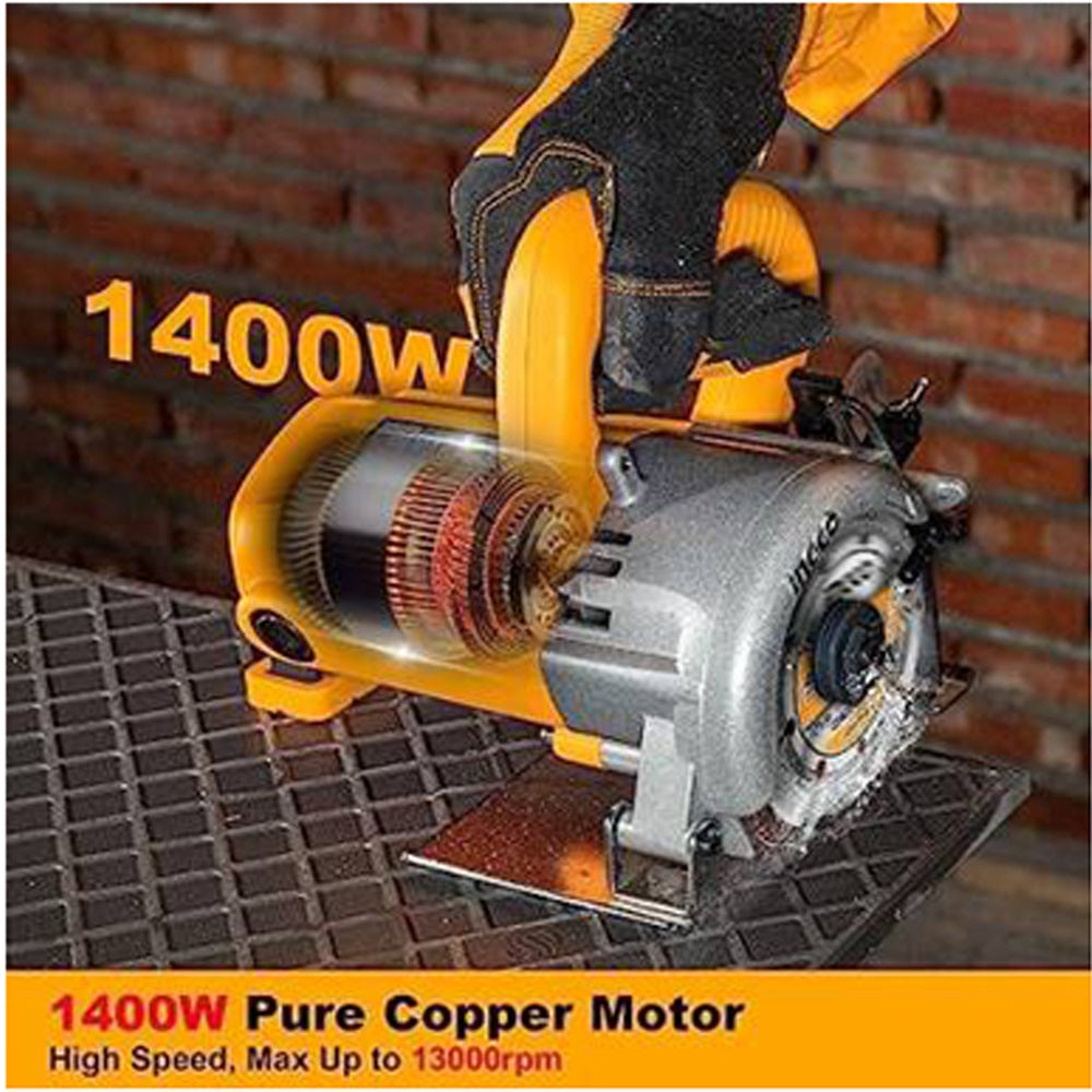 INGCO MARBLE CUTTER 110MM 1400W + DRY WHEEL MC140068