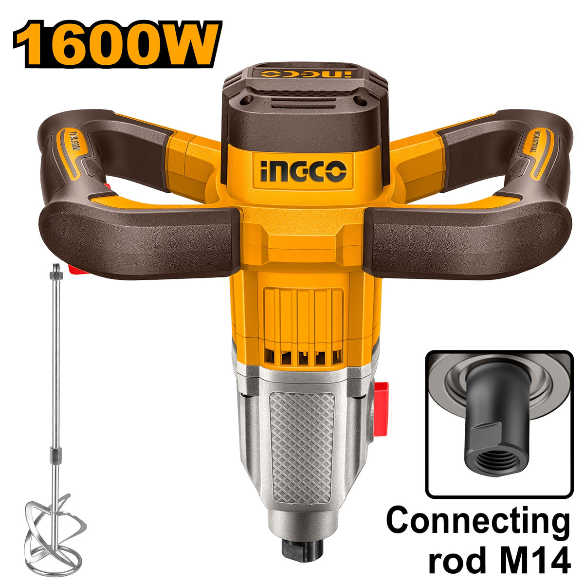 INGCO ELECTRIC 2 VARI SPEED CONTROL 1600W POWER MIXER MX516006 Main image