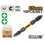 INGCO 10PCS DOUBLE END HIGH IMPACT SCREWDRIVER BIT, (+)2X65MM SDBIM21PH233