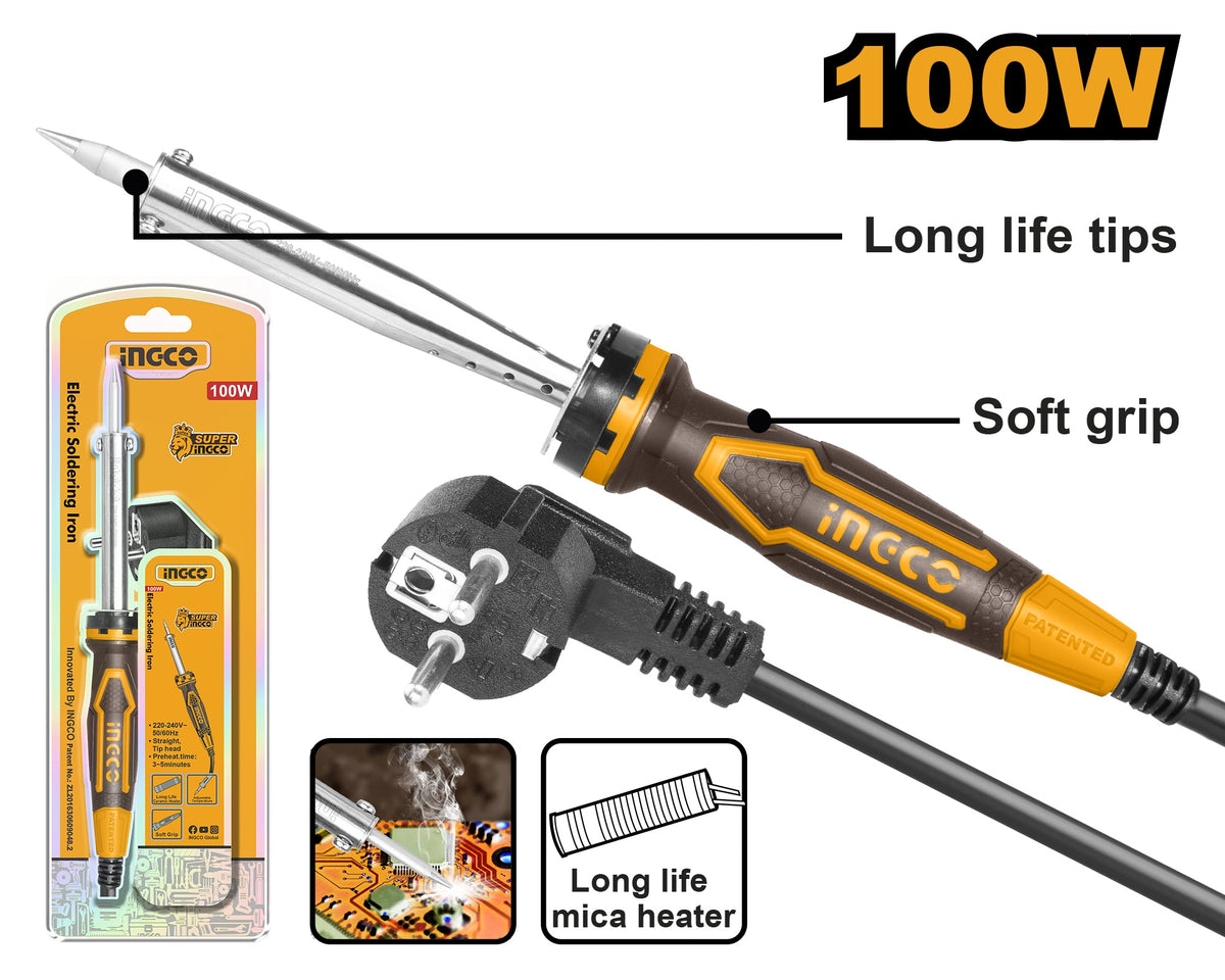 INGCO ELECTRIC SOLDERING IRON STRAIGHT TIP