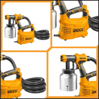 INGCO HVLP ELECTRIC SPRAY GUN 550W 800ML CONTAINER SPG5008-2
