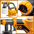 INGCO HVLP ELECTRIC SPRAY GUN 550W 800ML CONTAINER SPG5008