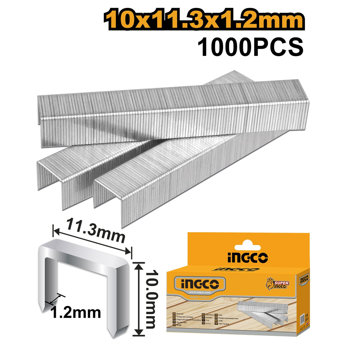 INGCO STAPLE SIZE 10MM, 1.2MM WIDTH FOR HSG1404, 1405 STS0210 Main image