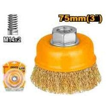 INGCO WIRE CUP BRUSH 75MM M14X2.0 BORE (FOR 5" GRINDER) WB10751 Main image