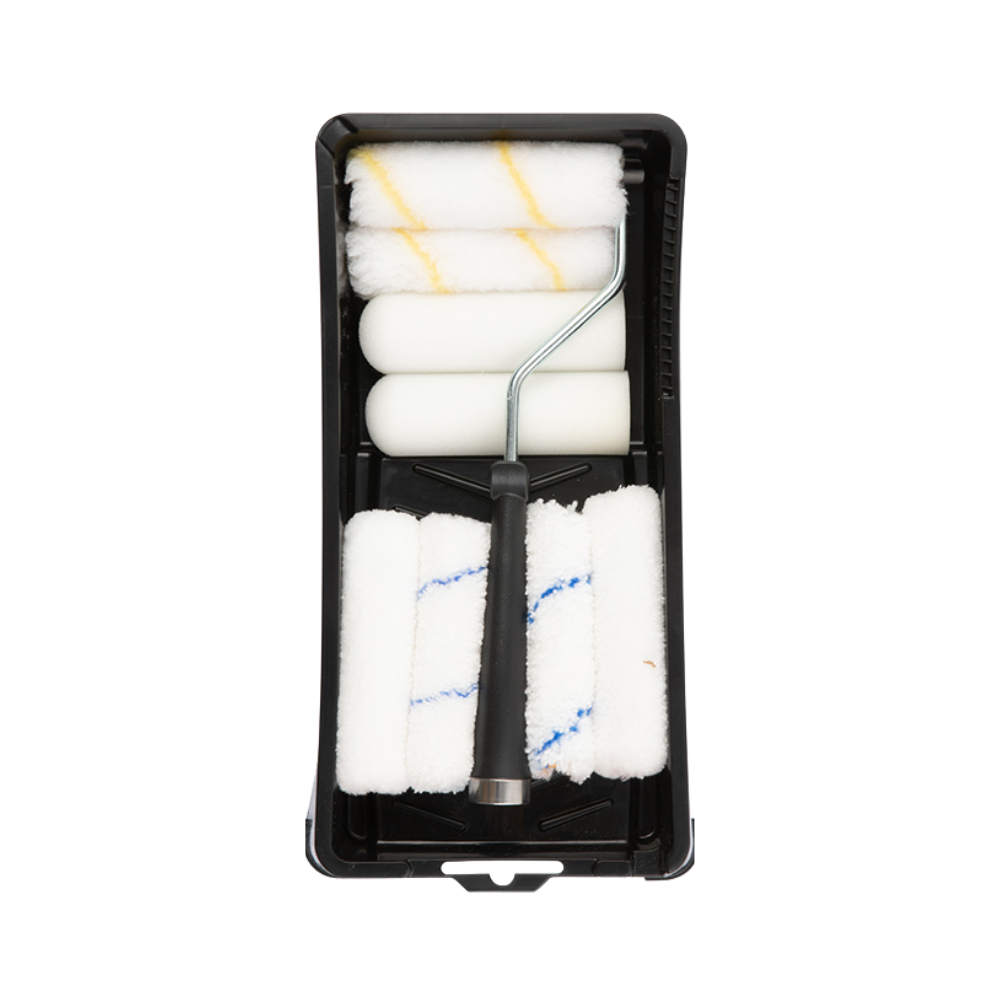 KENDO 10PC BASIC PAINT ROLLER SET, 4" (100MM) - 46701