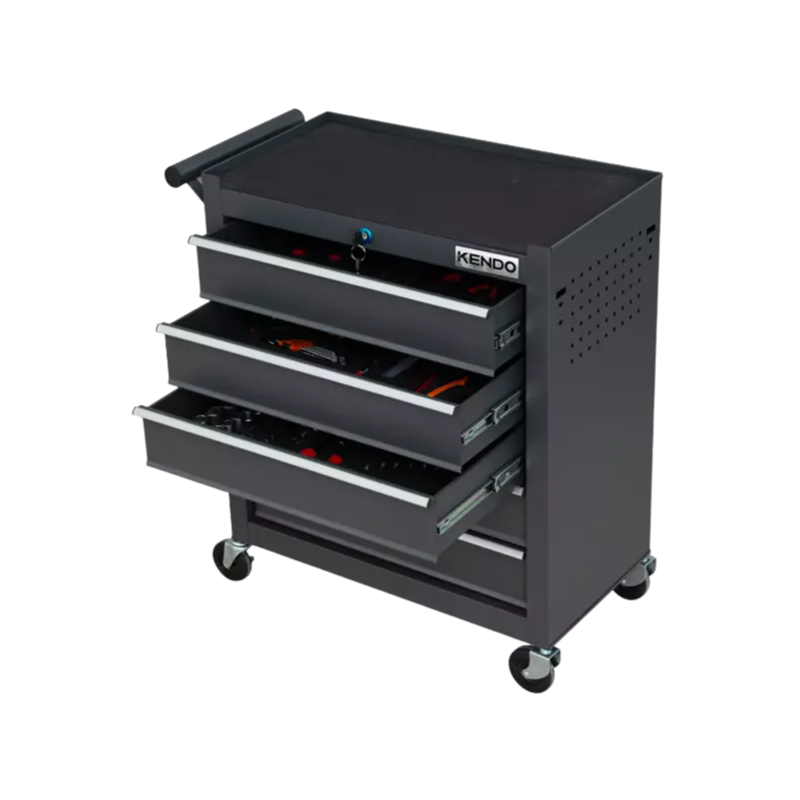 KENDO KD90343, Premium 145PC, 5-Layers Portable Drawer Cabinet Tool Set