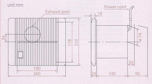 KDK 10BAQ1 bathroom ventilating fan