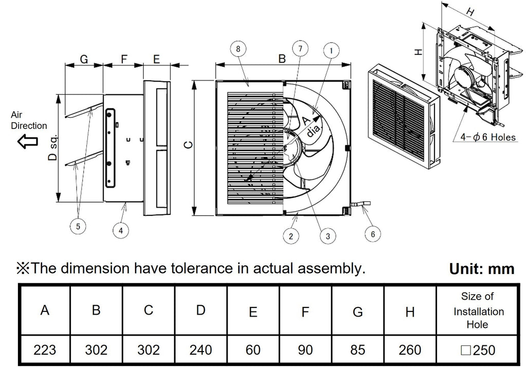 KDK 20ALA ventilating fan