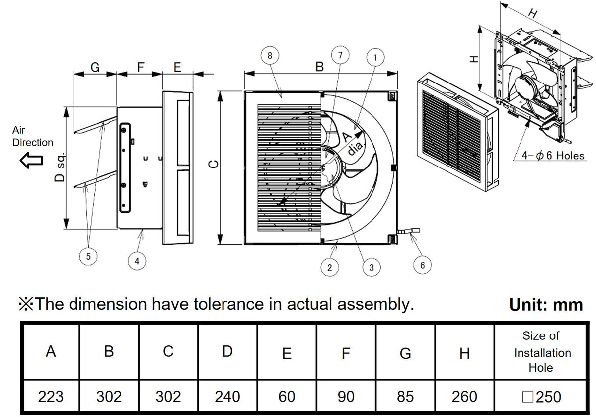 KDK 20ALA ventilating fan