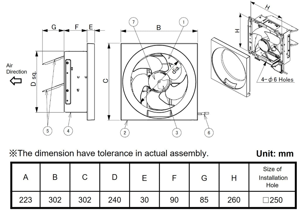 KDK 20AUA ventilating fan