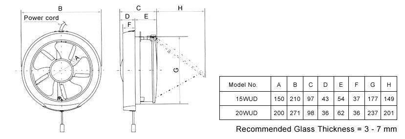 KDK 20WUD window ventilating fan