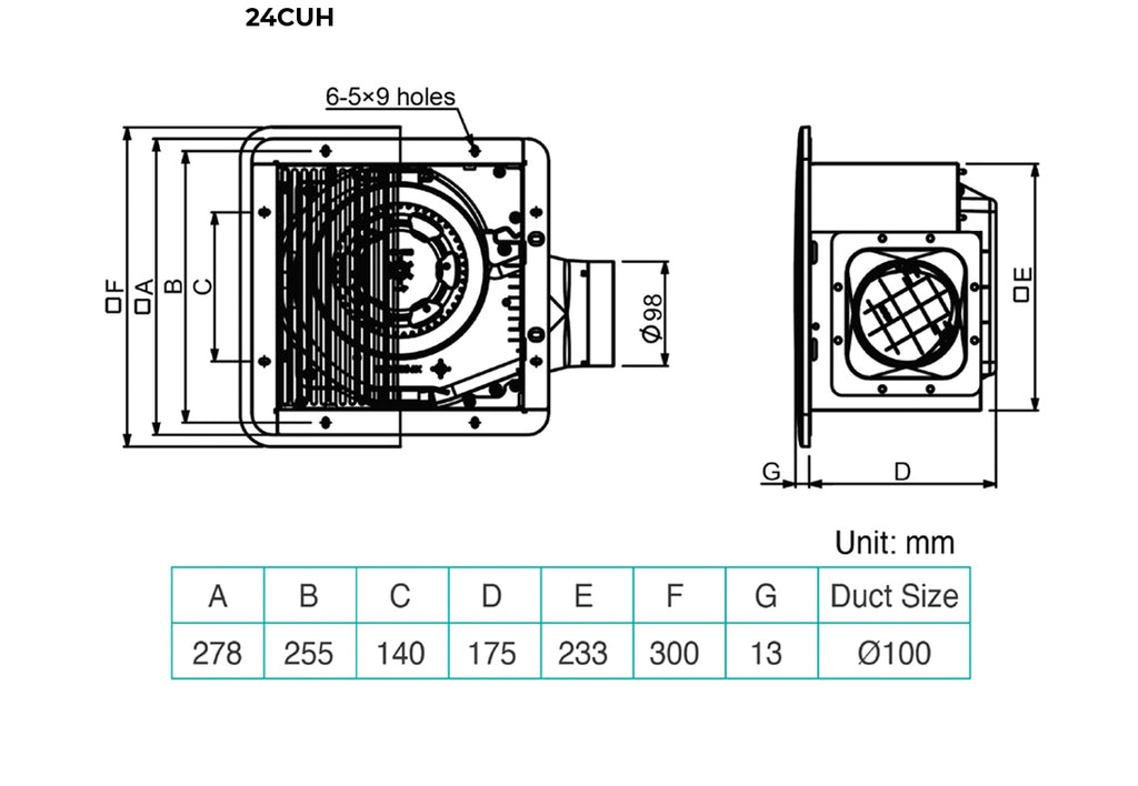 KDK 24CUH ventilating fan