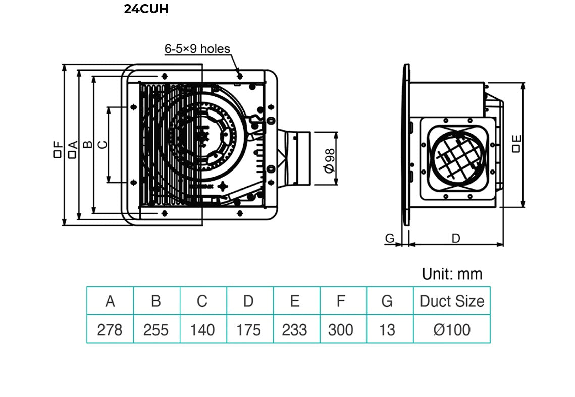 KDK 24CUH ventilating fan
