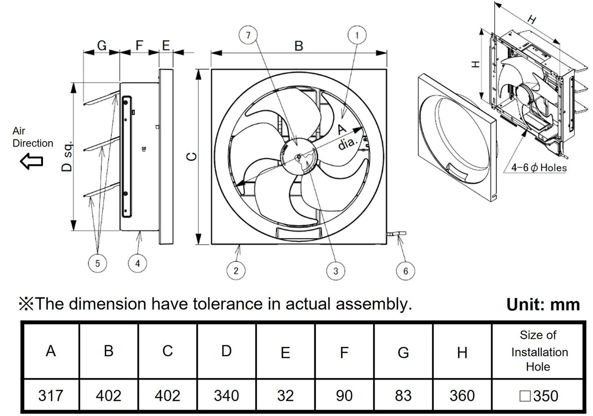 KDK 30AUA ventilating fan
