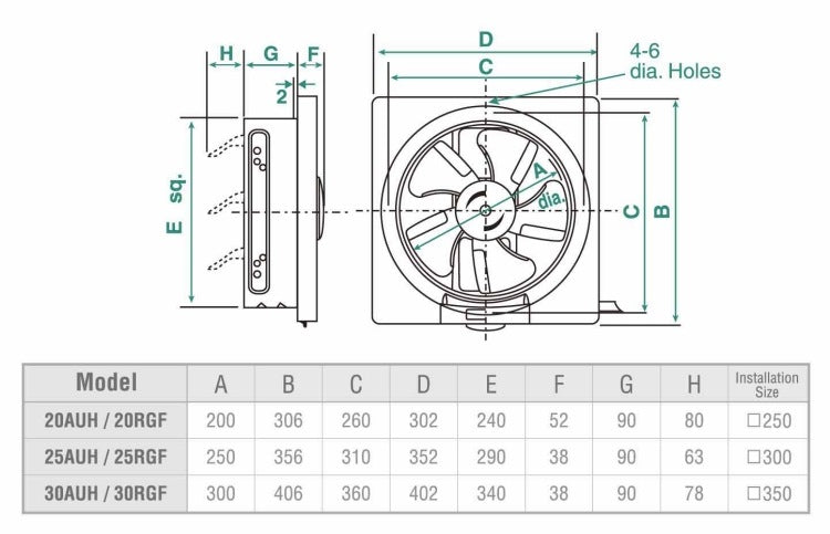 KDK 30RGF ventilating fan