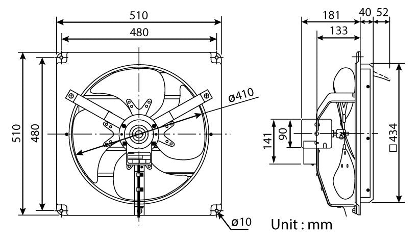 KDK 40KQT industrial ventilating fan