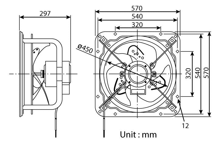 KDK 45GSC industrial ventilating fan