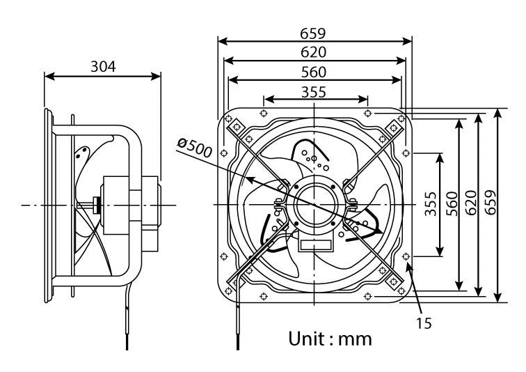 KDK 50GTC industrial ventilating fan