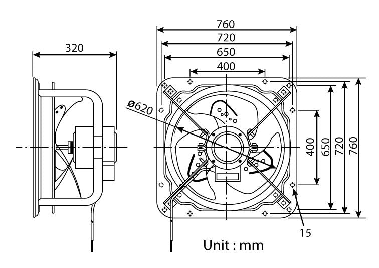 KDK 60GSC industrial ventilating fan