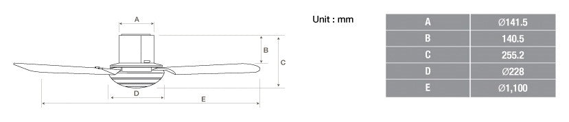 KDK M11SU ceiling fan