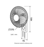 KDK 12 inch wall fan M30CS