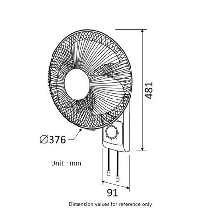 KDK 12 inch wall fan M30CS
