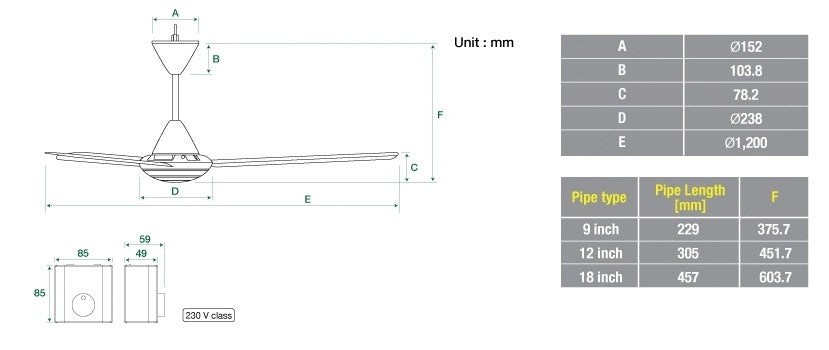 KDK M48SG ceiling fan