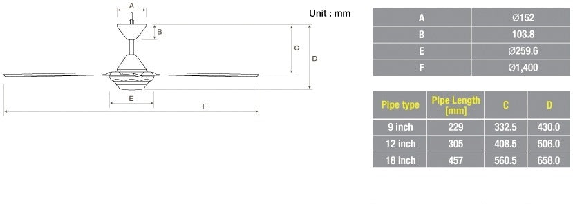 KDK M56SR ceiling fan