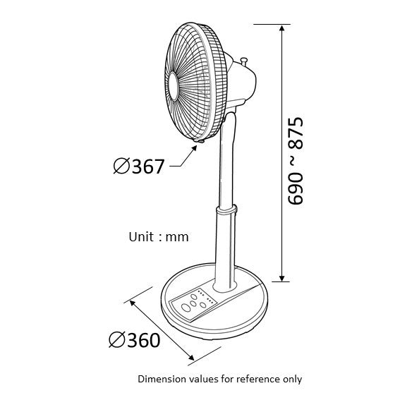 KDK PL30H stand fan