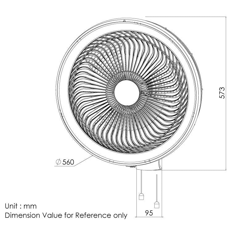 KDK YU50X industrial wall fan