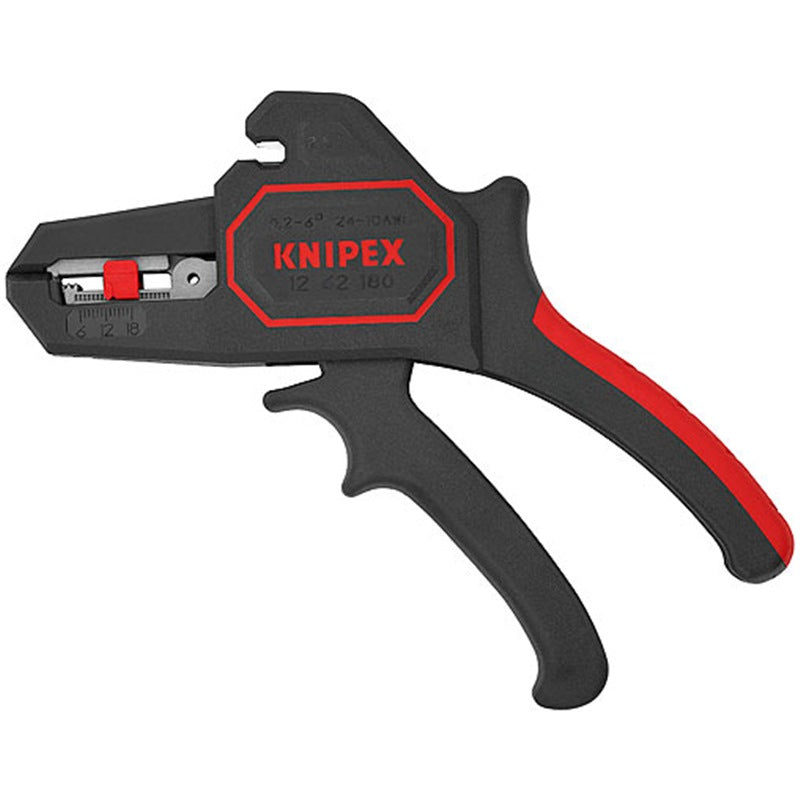 KNIPEX Compact Automatic Insulation Stripper, 0.2-6mm², 180mm - 12 62 180