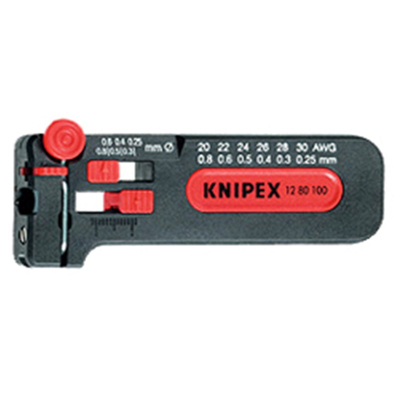 KNIPEX Mini Stripping Tool, 0.3-1.0mm², 100mm - 12 80 100