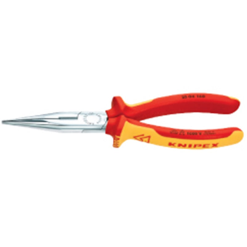 KNIPEX 1000V Insulated Chain Nose Cutting Pliers, 6" - 25 06 160