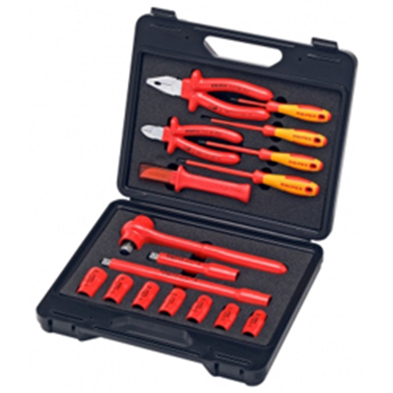 KNIPEX 1000V Insulated Tool Set, 1/2" Drive, 17 Pieces - 98 99 11 Main image