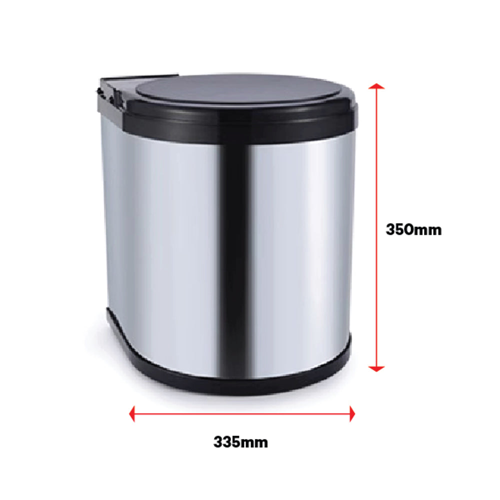 S.H WASTE BIN - 14L - STAINLESS STEEL Secondary image