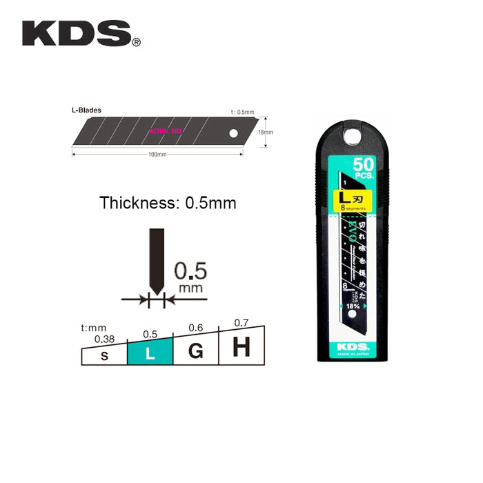 KDS LB50BZ, SPARE BLADES 18MM (50PCS/PKT)