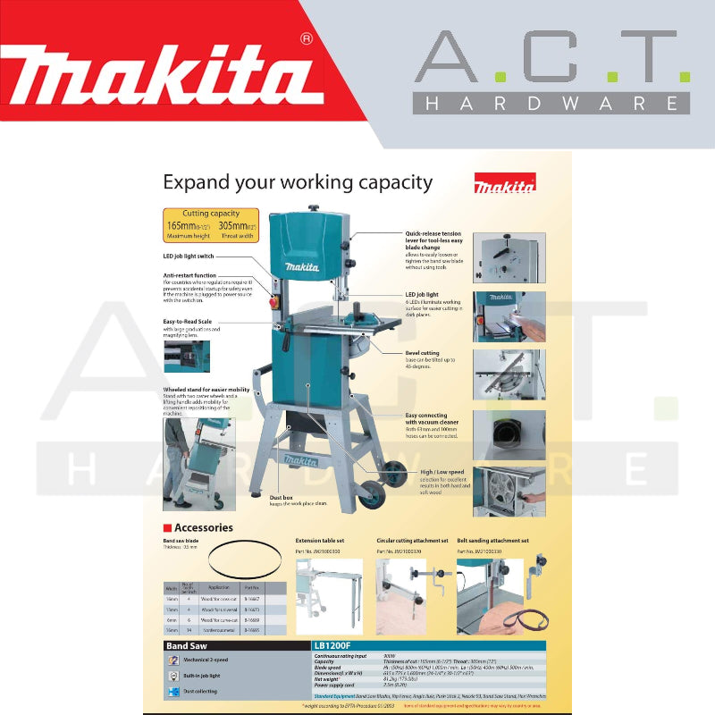 MAKITA LB1200F CORDED BAND SAW Secondary image